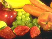 Lager von Gemüse und Obst